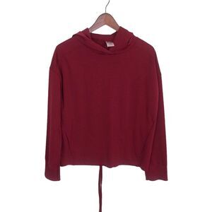 Avia Red Hooded Open Tie Back Sweatshirt Women's Small